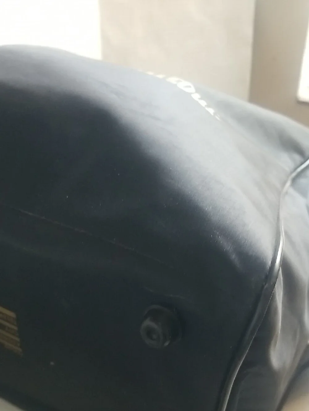 Black Men's Travel Tote Bag with Gold Logo